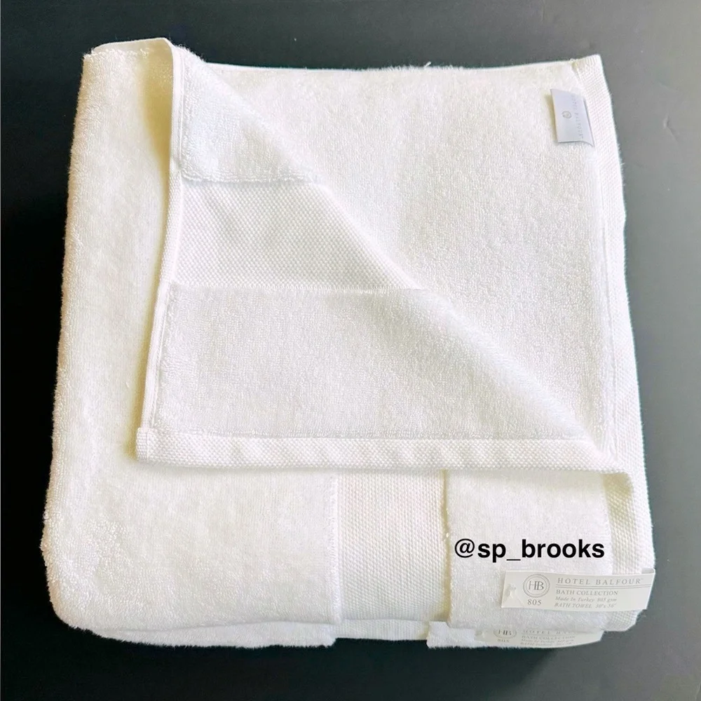 🎁Hotel Balfour Bath Towel Set - White - 750 & 805 gsm - 9 PCS - Made in Turkey